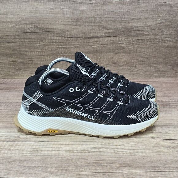 Merrell Moab Flight Women's Sz 10 Black White Trail Running Shoes (J067092) NEW - Picture 1 of 9